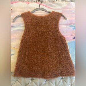 Glam fuzzy top never worn